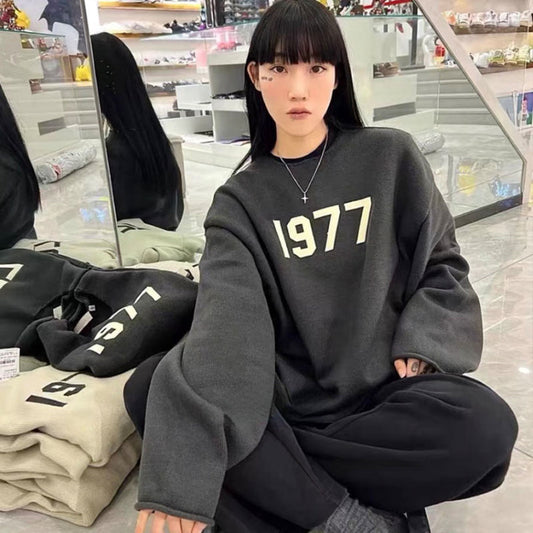 Fear of God Essentials 1977 Knit Hoodie round Neck Sweater Loose Large Size Men and Women