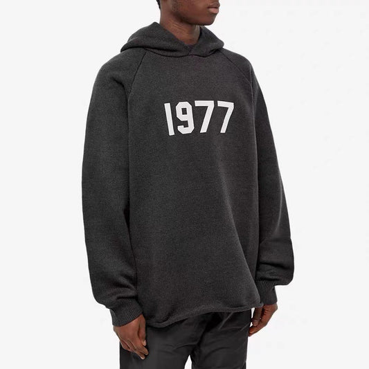 Fear of God Essentials 1977 Knit Hoodie Knitted Long Sleeve Sweater Men's Hooded