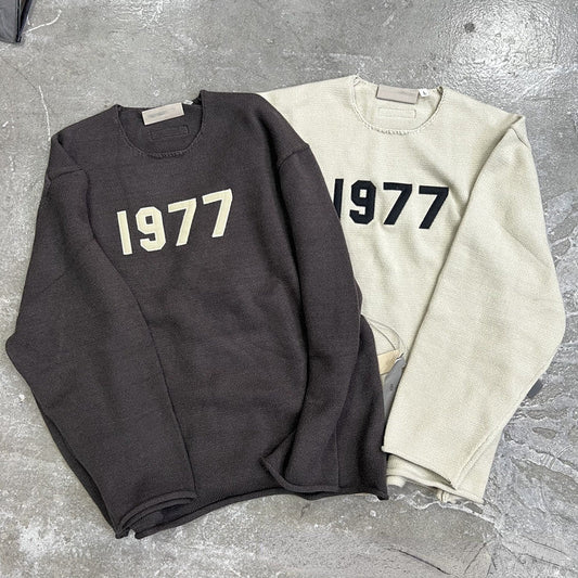 Fear of God Essentials 1977 Knit Hoodie round Neck Sweater Loose Large Size Men and Women